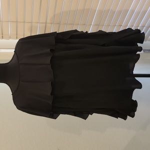 Black ruffle blouse